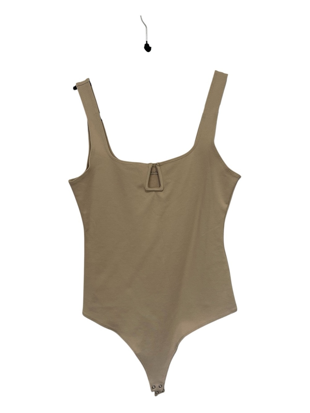 Abercrombie & Fitch Taupe Scoop Neck Keyhole Bodysuit